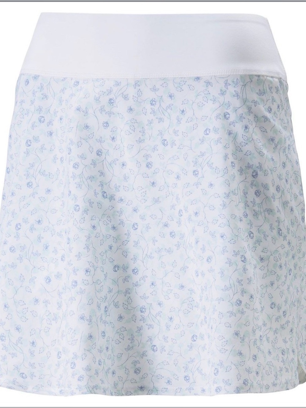 PUMA WOMEN'S PWRSHAPE FANCY PLANTS GOLF SKIRT - BRIGHT WHITE size XXS NWT